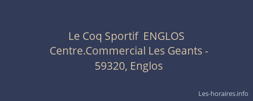 Le Coq Sportif  ENGLOS