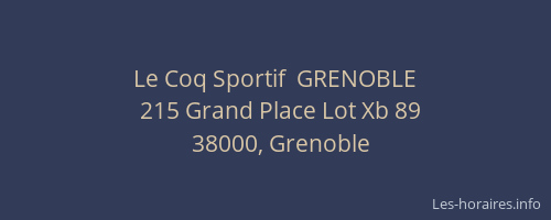 Le Coq Sportif  GRENOBLE