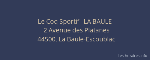 Le Coq Sportif   LA BAULE