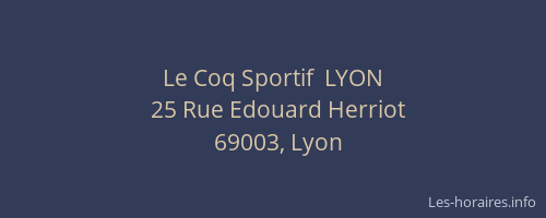 Le Coq Sportif  LYON