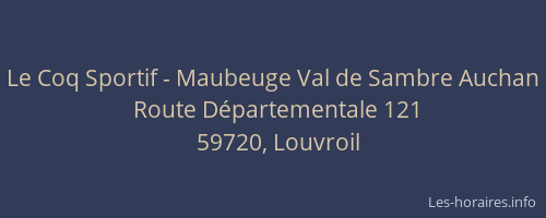 Le Coq Sportif - Maubeuge Val de Sambre Auchan