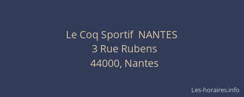 Le Coq Sportif  NANTES