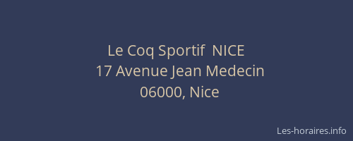 Le Coq Sportif  NICE