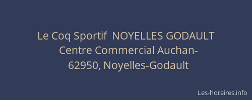 Le Coq Sportif  NOYELLES GODAULT