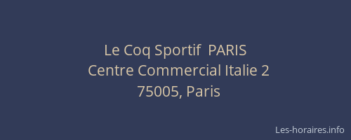 Le Coq Sportif  PARIS