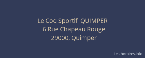 Le Coq Sportif  QUIMPER