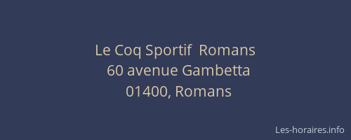 Le Coq Sportif  Romans