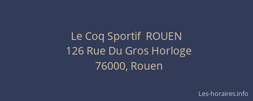 Le Coq Sportif  ROUEN