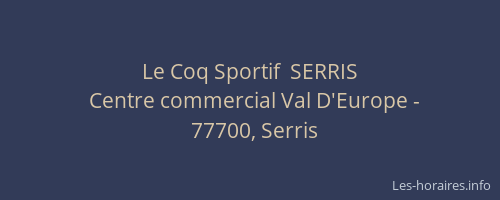 Le Coq Sportif  SERRIS