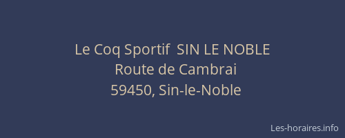 Le Coq Sportif  SIN LE NOBLE