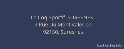Le Coq Sportif  SURESNES