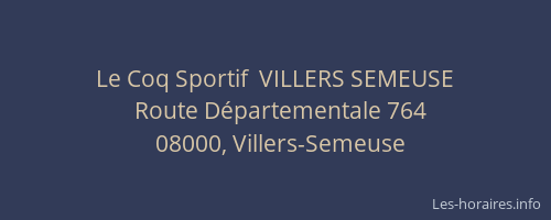 Le Coq Sportif  VILLERS SEMEUSE