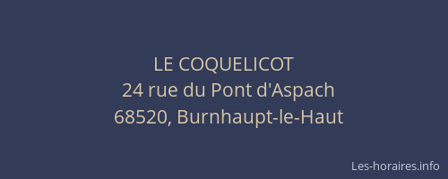 LE COQUELICOT