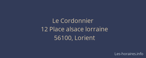 Le Cordonnier