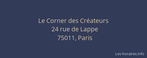 Le Corner des Créateurs
