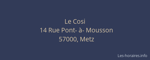 Le Cosi