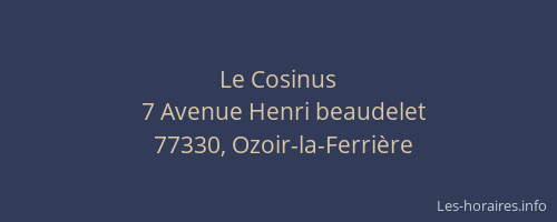 Le Cosinus