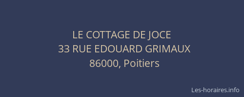 LE COTTAGE DE JOCE