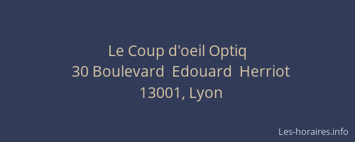 Le Coup d'oeil Optiq