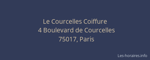 Le Courcelles Coiffure