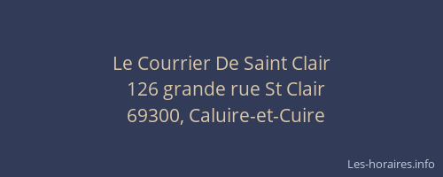 Le Courrier De Saint Clair