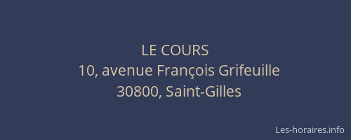 LE COURS