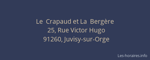 Le  Crapaud et La  Bergère