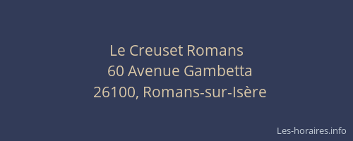 Le Creuset Romans
