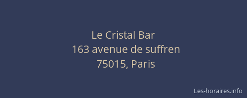 Le Cristal Bar
