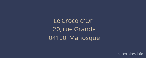 Le Croco d'Or