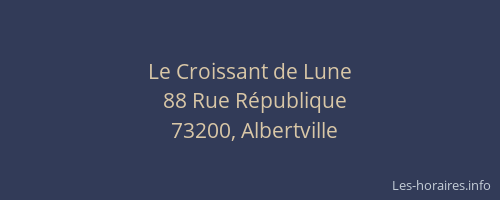 Le Croissant de Lune