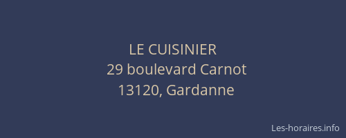 LE CUISINIER