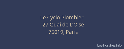 Le Cyclo Plombier