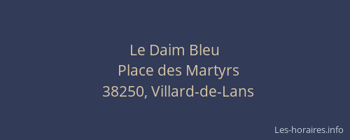 Le Daim Bleu