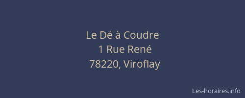 Le D&eacute; &agrave; Coudre