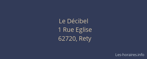 Le D&eacute;cibel