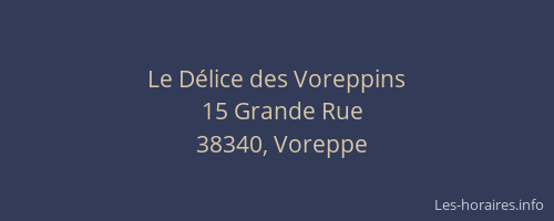 Le D&eacute;lice des Voreppins