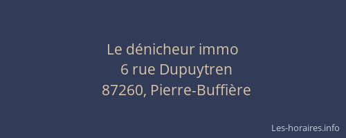 Le d&eacute;nicheur immo