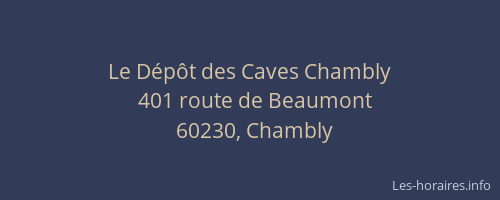 Le Dépôt des Caves Chambly