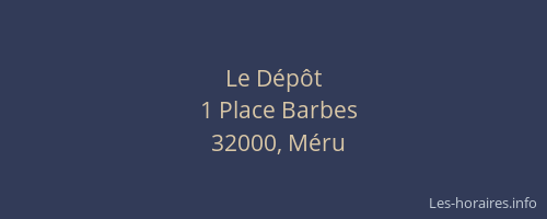 Le D&eacute;p&ocirc;t