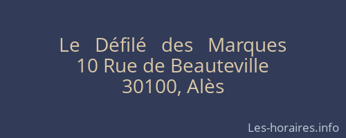 Le   Défilé   des   Marques