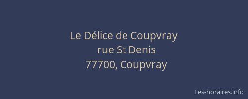 Le Délice de Coupvray
