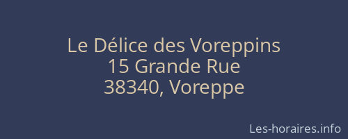 Le Délice des Voreppins