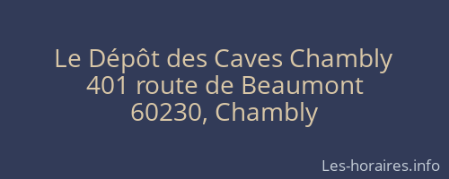Le Dépôt des Caves Chambly