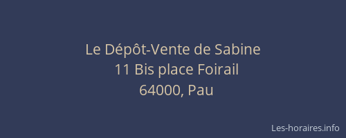 Le Dépôt-Vente de Sabine