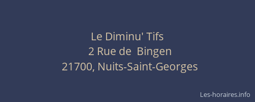 Le Diminu' Tifs