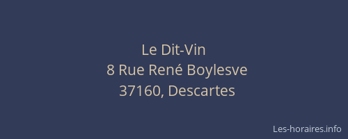 Le Dit-Vin