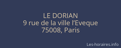 LE DORIAN