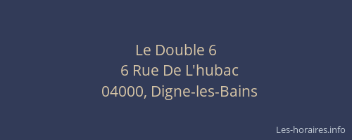 Le Double 6