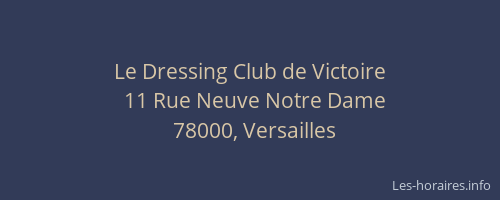 Le Dressing Club de Victoire